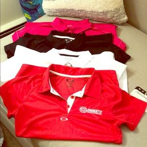 FOUR wicking polo tops Oakley & Sport Tek